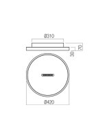 Stropní svítidlo BUTTON PL LED 24W+13W 3000K WH  REDO 01-3827