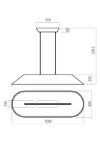 Závěsné svítidlo AKIRA SU LED 23.5W 2700K DARK GREY/ORANGE  REDO 01-4107