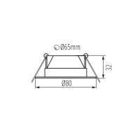 Vestavné svítidlo downlight FIZU IP44 4,8W NW-B KANLUX 38261
