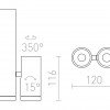 BOGARD TWIN stropní matná černá 230V LED 2x5W 40° 3000K RENDL R12499
