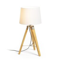 ALVIS/AMBITUS 30 stolní Polycotton bílá/bambus 230V E27 11W RENDL R14041