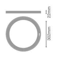 DOWNLIGHT UNIVERSAL RINGS SN RING D300 BK LEDVANCE 4099854559495