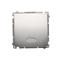 Ovládač zapínací ZVONEK, s orientačním LED, 1/0 So, 10AX, 250V,bezstříbrná matná