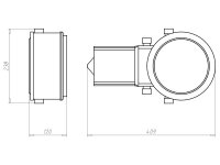 Montážní kryt, HaloX 180 délka tunelu 190mm pro lepení, do betonu KAISER 1282-72