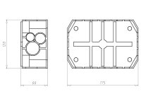 Spojovací box 175x120x64 mm, do betonu KAISER 9912.01