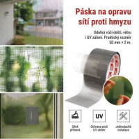 Páska na opravu sítě proti hmyzu 50 mm, 2 m, transparent EMOS F6210