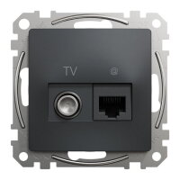 Sedna D/E Datová zásuvka RJ45 kat.6 UTP+TV individuální Antracit SCHNEIDER