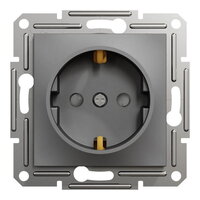 ASFORA Zásuvka SCHUKO 250V 16A, clonky, antracit SCHNEIDER EPH2900271