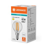 Světelný zdroj LED CLASSIC P V 3.4W 840 Clear E14 LEDVANCE 4099854785283