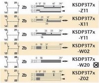 Koncový spínač plastový, ovládaný ocelovou tyčkou 3x3mm, šířka 50mm KSDP3T75W20