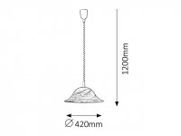 Alabastro E27 1x 60W IP20 tabákový alabastr/bílá RABALUX 3954