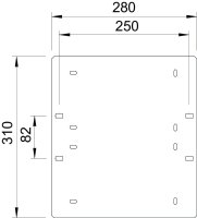 OBO GP 31 28 FT Přístrojová deska pro motorový sloup 310x280 Ocel žár.zinek
