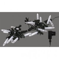 LED vánoční řetěz - svíčky, 7m, teplá bílá, časovač