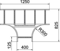 OBO LT 1140 R3 FT Díl T pro kabelový žebřík 110x400 Ocel žár.zinek