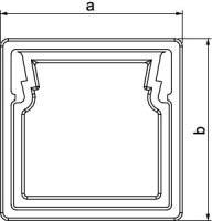 OBO KSR30030 Ochranný kroužek pro kanál LKM 30x30mm šedá Polyvinylchlorid PVC