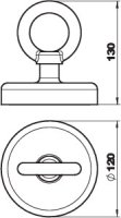 OBO WZ 1028 Magnet. zvedák, 1300 N