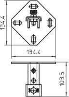 OBO WBDHE 41 FT Nástěnný držák 134x110x102 Ocel žár.zinek