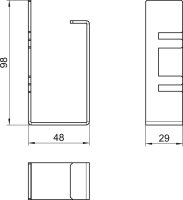 OBO LKM KF 60100 Kanálová spona pro kanál LKM 98x48x29mm Ocel pásově zinkováno