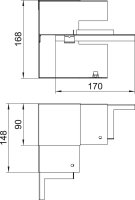 OBO GS-AI90170RW Vnitřní roh, pro kanál Rapid 80, 90x170mm, čistě bílá Ocel