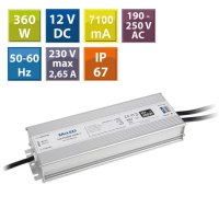 Napájecí zdroj 360W, DC12V/30A, IP67, hliníkové provedení MCLED ML-732.098.45.0