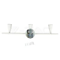 3 x 4.5W LED Wall Lamp Natural White Whi
