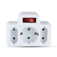3 Outlet Power Adapter With Earth Contac