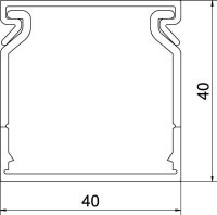 OBO CABLIX 4040 S Propojovací kanál CABLIX 40x40x2000 kamenná šeď