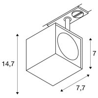 ALTRA DICE bodovka ctvercova bila s 1F adapterem 230V GU10 50W SLV 143351