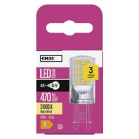 LED žárovka Classic JC G9 4W (40W) 470 lm teplá bílá EMOS ZQ9544