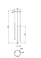 Závěsné svítidlo Cascade 4000K 19W MOD132PL-L28BK1 MAYTONI
