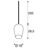 PANTILO OVAL PD, E27 závěsné svítidlo, chrom SLV 1006398