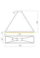 Závěsné svítidlo FEBE SU LED 50W 4000K D300*1200 SBK REDO 01-2928