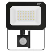 LED reflektor SIMPO s pohybovým čidlem, 30 W, černý, neutrální bílá EMOS ZS2333