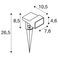 SYNA WIDE SP 3000K IP65 150° schwarz SLV 1008479