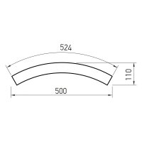 XFREE M CURVED DALI 500mm 60dgr SUSP. LI