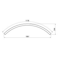 XFREE S CURVED 750mm 90dgr SURF./SUSP. L