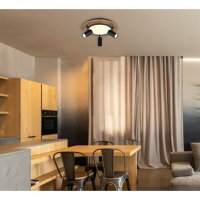 Stropní svítidlo KASSU černá/dřevo 3xGU10 LED 5W 230V GLOBO 67307D