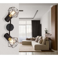 Nástěnné svítidlo PRISKA černá 2xE27, max. 40W 230V GLOBO 54017-2