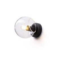 SOLARIS přisazená čiré sklo/černá 230V E14 7W RENDL R13994