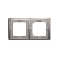 Rámeček 2-násobný IP44 s těsněním, Inox KONTAKT SIMON BMR2B/21