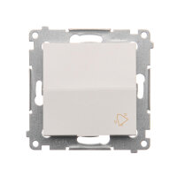 Ovládač zapínací ZVONEK, řazení 1/0, 10AX, 250V~ bílá KONTAKT SIMON DD1.01/11