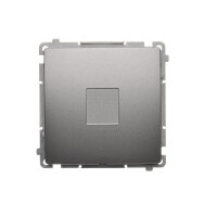 Kryt zaslepovací se třmenem, montáž do krabice - drápky a šrouby, Inox