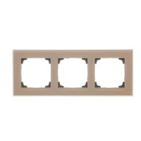 Rámeček 3 násobný, skleněný béžové matné sklo KONTAKT SIMON TRN3/172