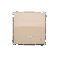 Ovladač zapínací SVĚTLO 24V, s orientačním LED, řazení 1/0 So, 10AX, 24V, Béžová