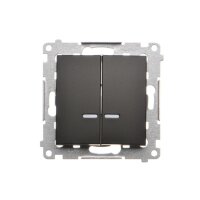 Spínač sériový IP44, s orientačním LED, řazení 5So, 10AX, 250V,černá matná.