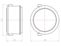 Montážní kryt, HaloX 180 pro upevnění magnetem, do betonu KAISER 1282-74