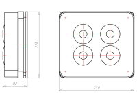 Krabice ekvipotencionální zemnící 162 250x220x82 mm, do betonu KAISER 1297-75