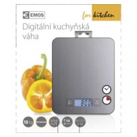 Digitální kuchyňská váha EV023, stříbrná EMOS EV023
