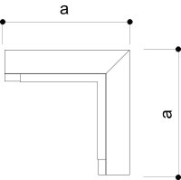 Vnitřní roh OBO LKM I40060FS s vrchním dílem 40x60mm Ocel pásově zinkováno