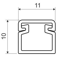 LV 11X10 HA  LIŠTA VKLÁDACÍ